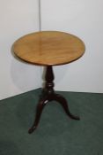 19th Century mahogany occasional table, with a circular top above turned column