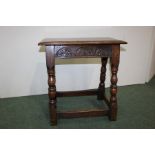 17th Century style oak joint stool