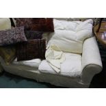 Settee, with cream covers