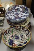 Collection of pottery and porcelain, to include plates, serving dishes and bowls, (qty)