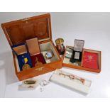 Works of art, to include Royal Worcester Nelson collection pill pot and cover, Rotary medal and