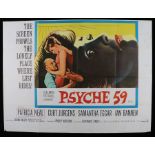 Psyche 59 (1964) - British Quad film poster, starring Patricia Neal and Curt Jurgens, folded, 30"