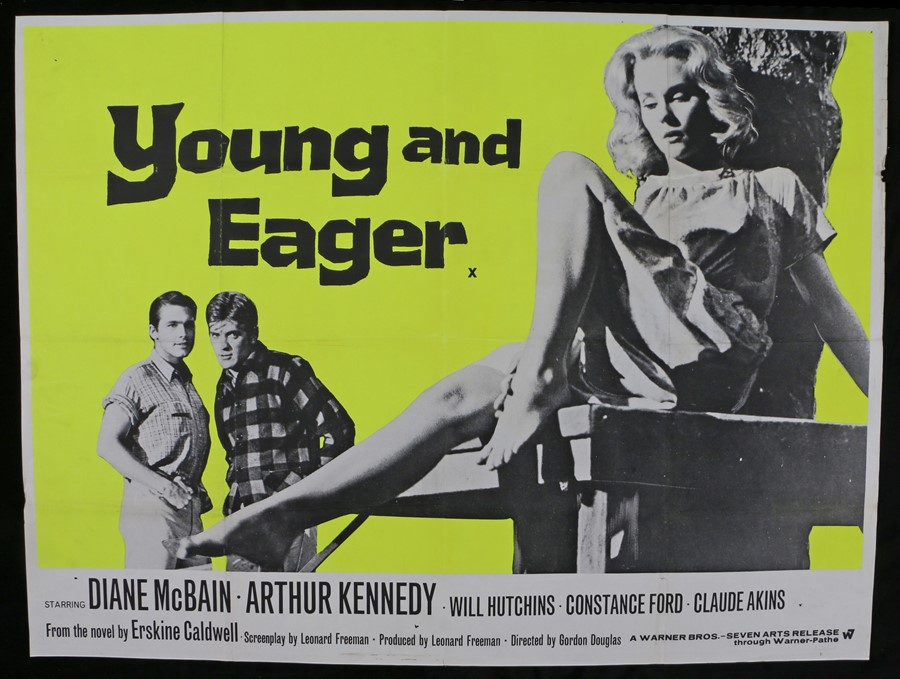 Young and Eager (1961), British quad film poster, starring Diane McBain and Arthur Kennedy,