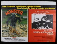 Monster (Humanoids From The Deep) & When A Stranger Calls - British Quad double-bill poster,