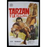 Tarzan's Magic Fountain (1949) - one sheet film poster, "Tarzan Y La Fuente Magica" Spanish release,