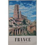 Travel Poster- France La Cathedrale D'Albi, rolled, 24 1/2" x 39"