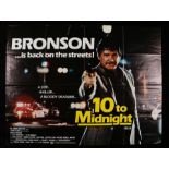 10 to Midnight (1983) - British Quad film poster, starring Charles Branson, folded, 30" x 40"