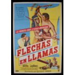 Flechas en Llamas (Captain John Smith and Pocahontas) (1953), Argentinian quad film poster, starring