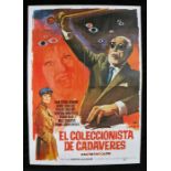 El Coleccionista de Cadaveres (Cauldron of Blood) (1970), Spanish one sheet film poster, starring