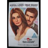 More Than A Miracle (1967) - British one sheet film poster, starring Sophia Loren and Omar Sharif,