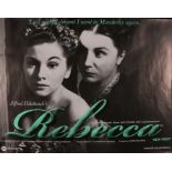 Alfred Hitchcocks's Rebecca (new print), quad film poster, rolled, 40" x 30"