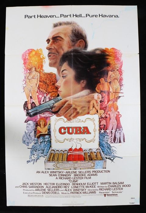 Cuba (1979) - British one sheet film poster, starring Sean Connery, folded, 27 1/4" x 41"