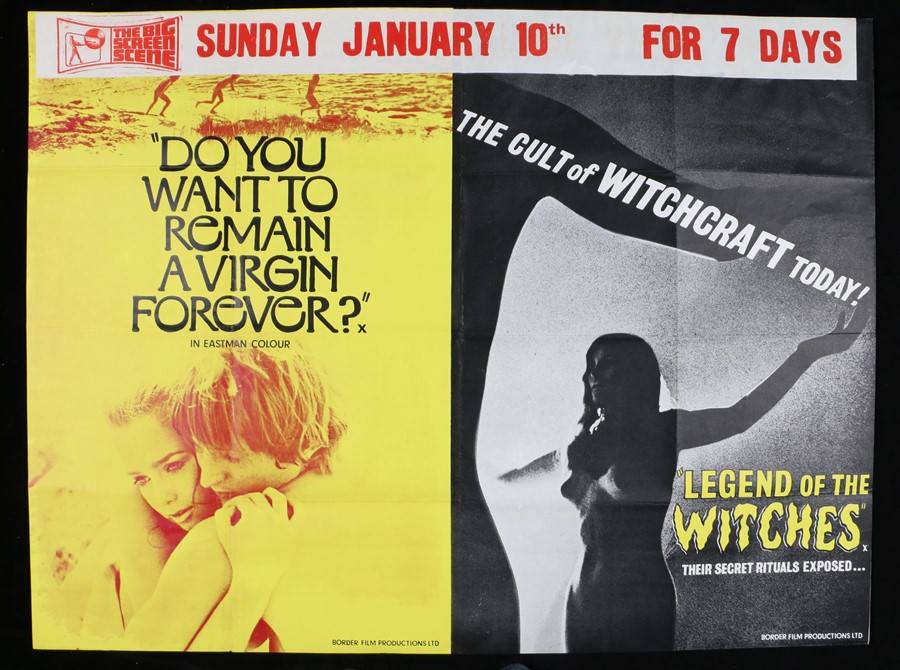 Do You Want to Remain a Virgin Forever? (1969) & Legend of the Witches (1970) - British Quad film