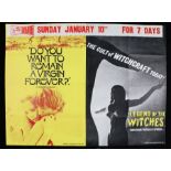 Do You Want to Remain a Virgin Forever? (1969) & Legend of the Witches (1970) - British Quad film