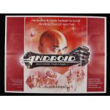 Android (1982) - British Quad film poster, starring Klaus Kinski, folded, 30" x 40"