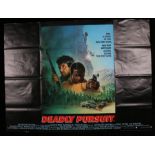 Deadly Pursuit (1988) British Quad film posters, folded, 30" x 40"