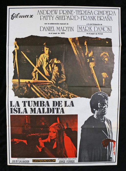 La Tumba de la Isla Maldita (Crypt of the Living Dead) (1973), Spanish one sheet film poster,