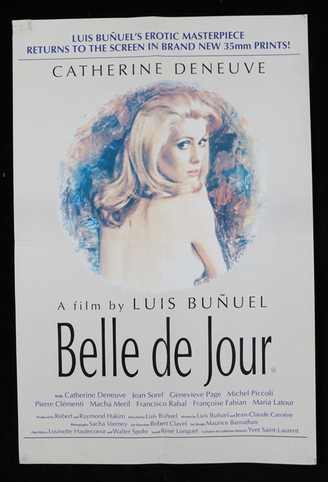 Belle De Jour (1967) - British double crown film poster, starring Catherine Deneuve and Michel