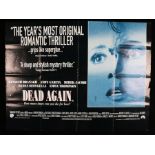 Dead Again (1991), British quad film poster, starring Kenneth Branagh, Andy Garcia, Derek Jacobi,