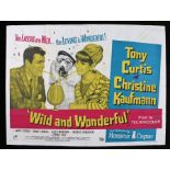 Wild and Wonderful (1964), British quad film poster, starring Tony Curtis and Christine Kauffman,