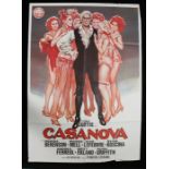 Casanova (1977), Spanish one sheet film poster, staring Tony Curtis, folded, 27 3/4 x 39 1/2