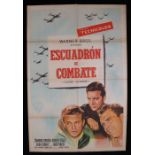 Escuadron de Combate (Fighter Squadron) (1948), Argentinian quad film poster, starring Edmond O'