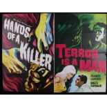Hands of a Killer & Terror is a Man (1959) - British Quad double-bill poster, starring Francis