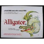 Alligator (1980) - British Quad film poster, starring Robert Forster and Robin Riker, folded, 30"