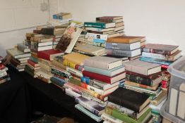 Large collection of books, to include adventure and exploration, gardening, battles and conflicts