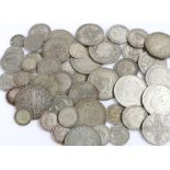 Collection of pre 1947 coins to include Half crowns, Shillings, sixpences etc (qty)