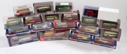 Collection of nineteen Corgi model buses, to include Wright Eclipse Gemini 2 Brighton & Hove, Scania