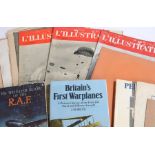 Military Books and Magazines including, The Wonder Book of the R.A.F., Britains First Warplanes, Per