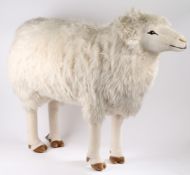Kosen life size model sheep, modelled in a standing position, with original tag and booklet to the