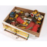 Loose Meccano, to include No.5 parts tin (qty)