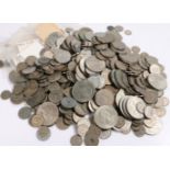 Collection of coins, to include crowns, American quarter dollars, three pence pieces, some bagged