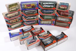 Collection of twenty-four Exclusive First Editions model buses and coaches, to include Bedford OB
