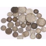 Collection of Silver Victorian coins to include Half Crown, two shillng, sixpence etc