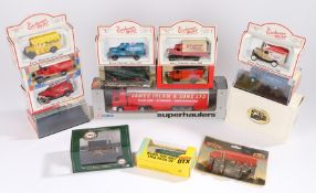 Hornby, Bachmann, Corgi and other model vehicles to include delivery vans and lorries (15)