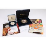 Cased coin sets, to include Royal Mint Charles and Diana crown, 2012 diamond jubilee 65mm coin, 2012