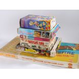 Board games to include crossfire, stickle bricks, war of the Daleks, battling tops, rotadraw,