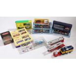 Model vehicles, to include Oxford Automobile Company five vehicle sets, Bachmann 45ft containers and