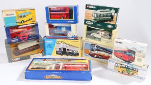 Corgi coaches, buses and vehicles, to include D949/18 Bedford type OB coach, 33501 Guide Friday