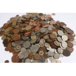 Collection of coins, to include pennies, three pence pieces etc. (qty)