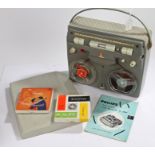 Philips Four track tape recorder, with manual and mono tape Frank Sinatra songs for swingin'