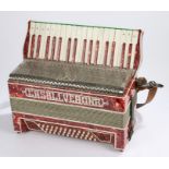 Casali Verona Piano Accordian in red faux marble finish, Cased.