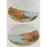 George Oyston (British 1861–1937), pair of seascapes, signed watercolours, dated 1925, housed in