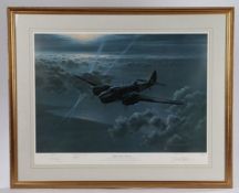 Gerald Coulson print, "Night of the Hunter" depicting a Blenheim Mk IV in flight, numbered 215/