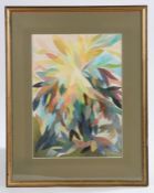 Anne Paterson Wallace (1923-2018), "The Colour Tree", signed abstract watercolour, housed in a
