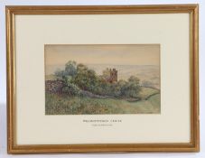 Fred W. Graham, Willimoteswick Castle Northumberland, signed watercolour, titled to the mount,