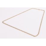 9 carat gold necklace, formed from double oval links, 7.9g